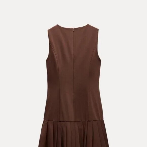 ZARA BOX PLEAT MINI DRESS - Picture 6 of 6
